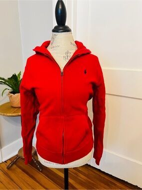 Polo by Ralph Lauren Bright Red Full-Zip Hoodie